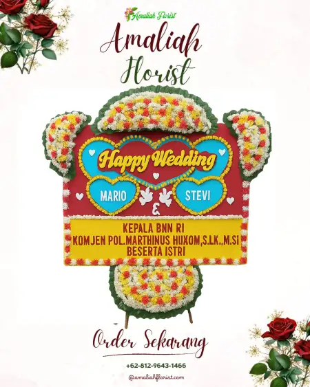 Papan Bunga Pernikahan Kepuhkiriman